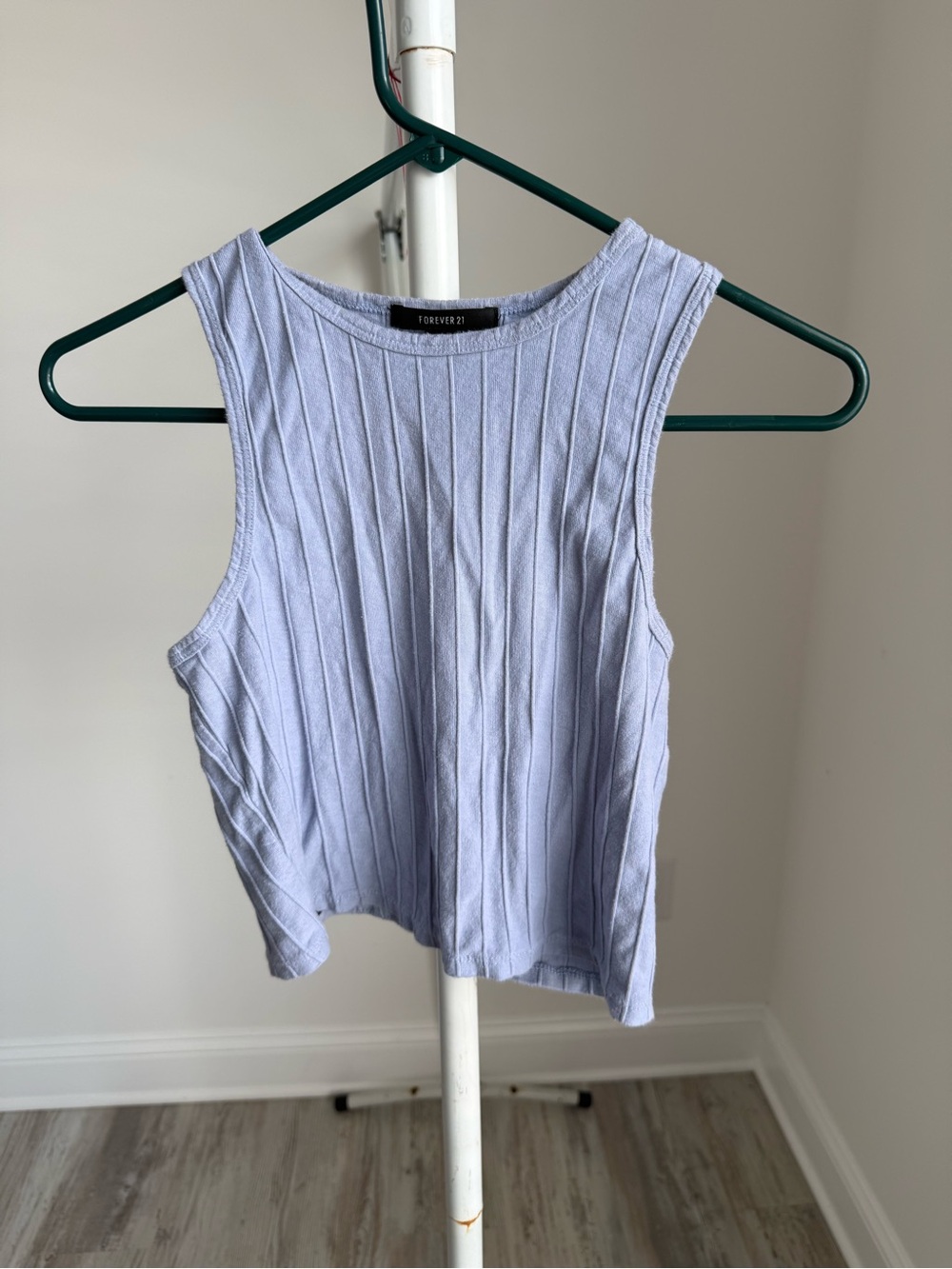 Forever 21 Lavender Ribbed Sleeveless Crop Top